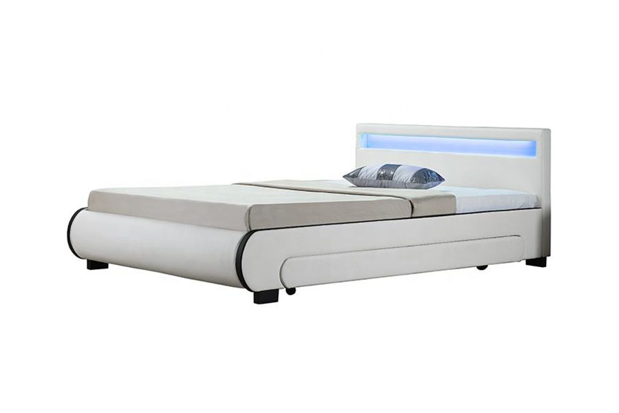1135-1D LED 수납 덮개를 씌운 서랍 PU 가죽 침대